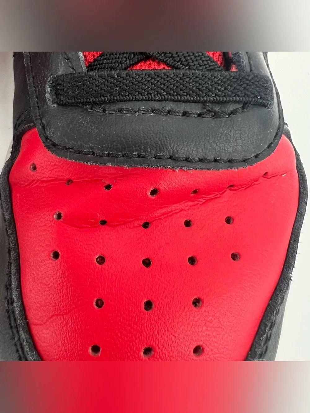 Nike Court Borough Mid 2 Sneakers Youth Sz 3Y Black Red Leather Shoes CD7783-003